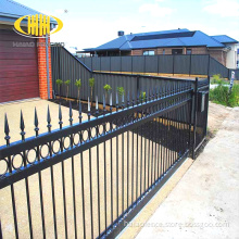 3 rail wrought iron panel metal fences panels